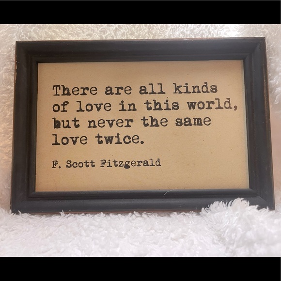 Other - 👚👠📚☕️NWOT Word Art Quote by F. Scott Fitzgerald, 3/$18 sale